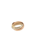 Pre-Loved Cartier 18ct Yellow, White & Rose Gold Les Must de Cartier Trinity Ring – Size J