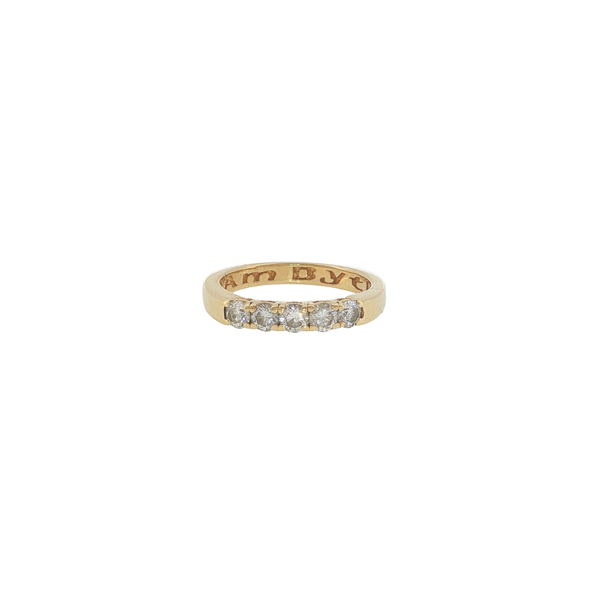 Pre-Loved Clogau 18ct Yellow Gold Five Stone Diamond Ring 0.50ct – Size J½