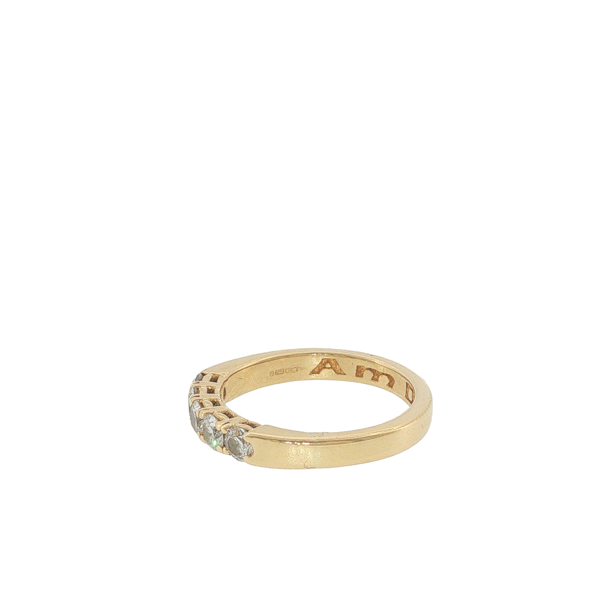 Pre-Loved Clogau 18ct Yellow Gold Five Stone Diamond Ring 0.50ct – Size J½