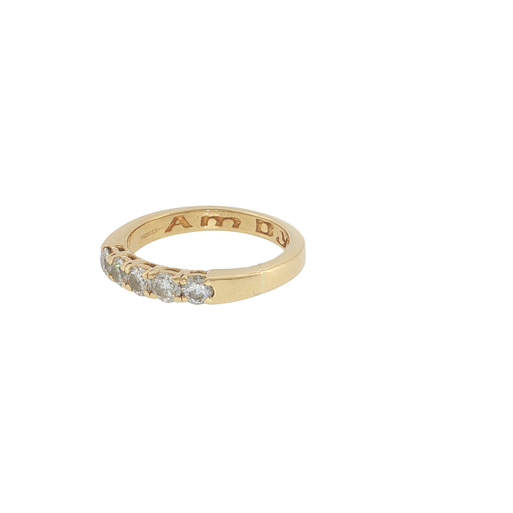 Pre-Loved Clogau 18ct Yellow Gold Five Stone Diamond Ring 0.50ct – Size J½