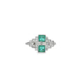 Pre-Loved Vintage 935 Silver Art Deco Green Stone Ring – Circa 1920s/30s