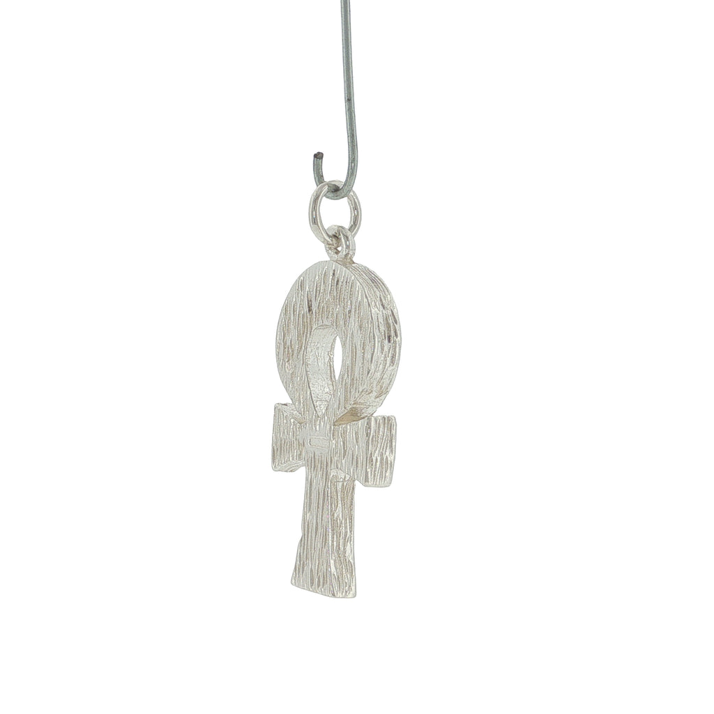 Pre-Loved  Solid Silver Egyptian Ankh Cross Pendant – 14.1 Grams