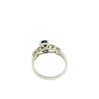 Pre-Loved Sterling Silver Oval Sapphire Solitaire Ring – Size L½