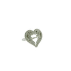Pre-Loved DQCZ Sterling Silver Cubic Zirconia Angel Wings Heart Ring – Size N