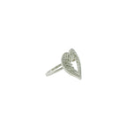 Pre-Loved DQCZ Sterling Silver Cubic Zirconia Angel Wings Heart Ring – Size N