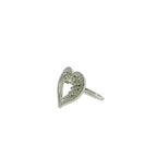 Pre-Loved DQCZ Sterling Silver Cubic Zirconia Angel Wings Heart Ring – Size N
