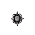 Pre-Love Silver Amethyst & Moonstone Cluster Statement Ring