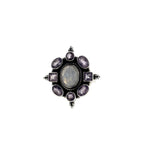Pre-Love Silver Amethyst & Moonstone Cluster Statement Ring