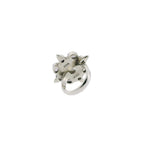 Pre-Love Silver Amethyst & Moonstone Cluster Statement Ring