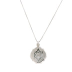 Pre-Loved Vintage Silver Engraved Floral Locket Pendant & Chain
