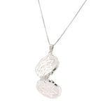 Pre-Loved Vintage Silver Engraved Floral Locket Pendant & Chain