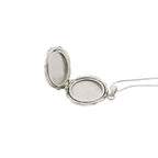 Pre-Loved Vintage Silver Engraved Floral Locket Pendant & Chain
