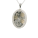 Pre-Loved Vintage 9ct Gold & Silver Floral Locket Pendant & Chain