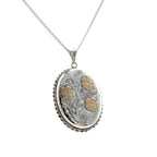 Pre-Loved Vintage 9ct Gold & Silver Floral Locket Pendant & Chain