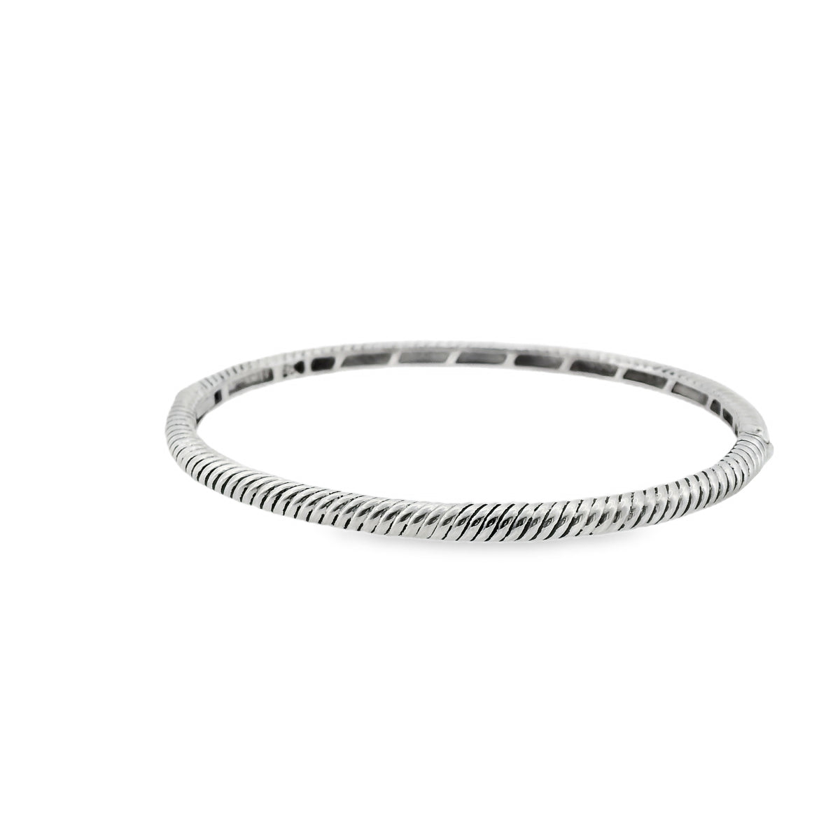 Pre-Loved TI SENTO Milano Silver Textured Bangle