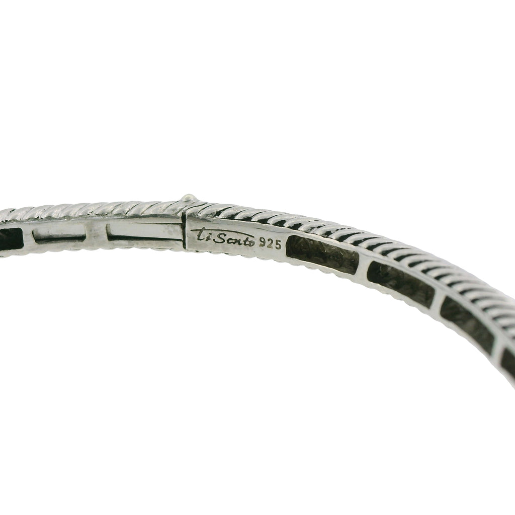 Pre-Loved TI SENTO Milano Silver Textured Bangle