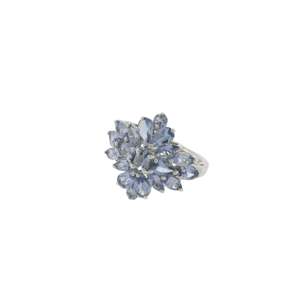 Pre-Loved Sterling Silver Floral Tanzanite Ring
