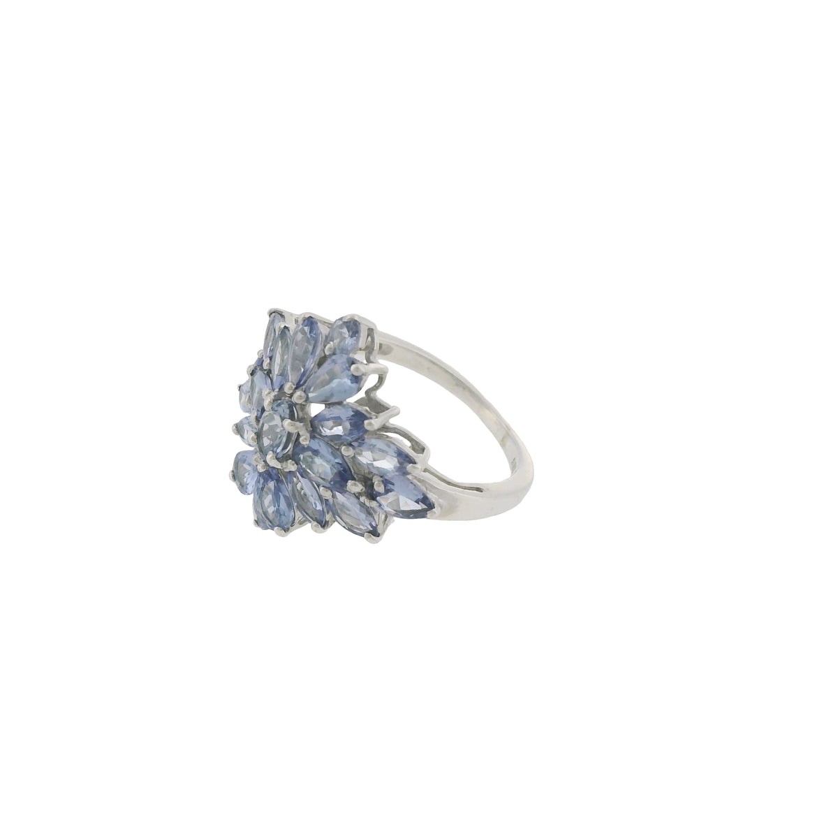 Pre-Loved Sterling Silver Floral Tanzanite Ring