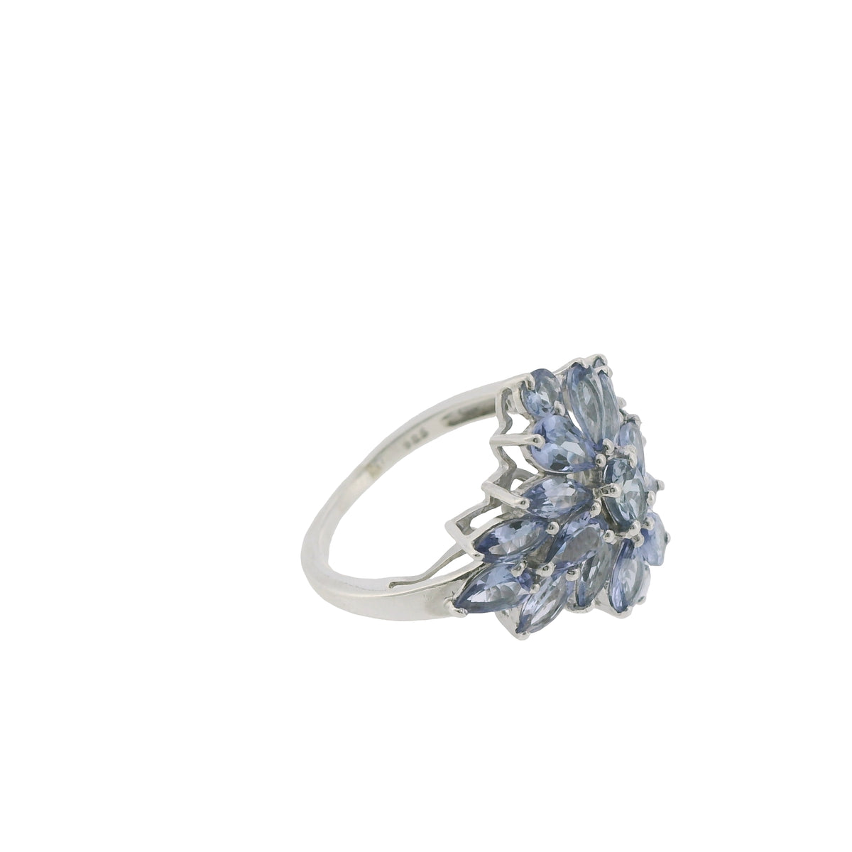 Pre-Loved Sterling Silver Floral Tanzanite Ring