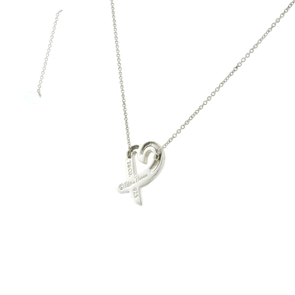 Pre-Loved Tiffany & Co. Silver Paloma Picasso Loving Heart Necklace