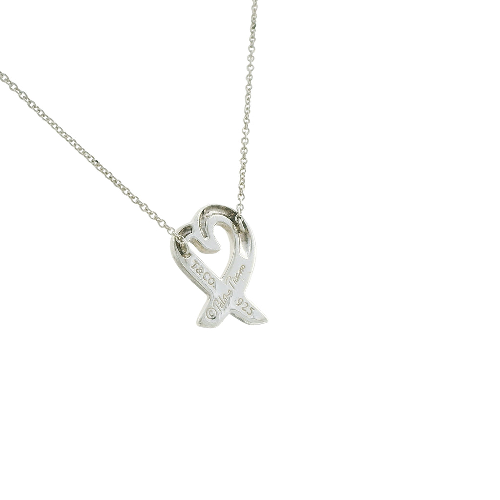Pre-Loved Tiffany & Co. Silver Paloma Picasso Loving Heart Necklace