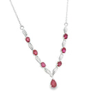 Pre-Loved Sterling Silver African Ruby Necklace