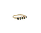 Pre-Loved 9ct Gold Sapphire Five Stone Band Ring