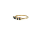 Pre-Loved 9ct Gold Sapphire Five Stone Band Ring