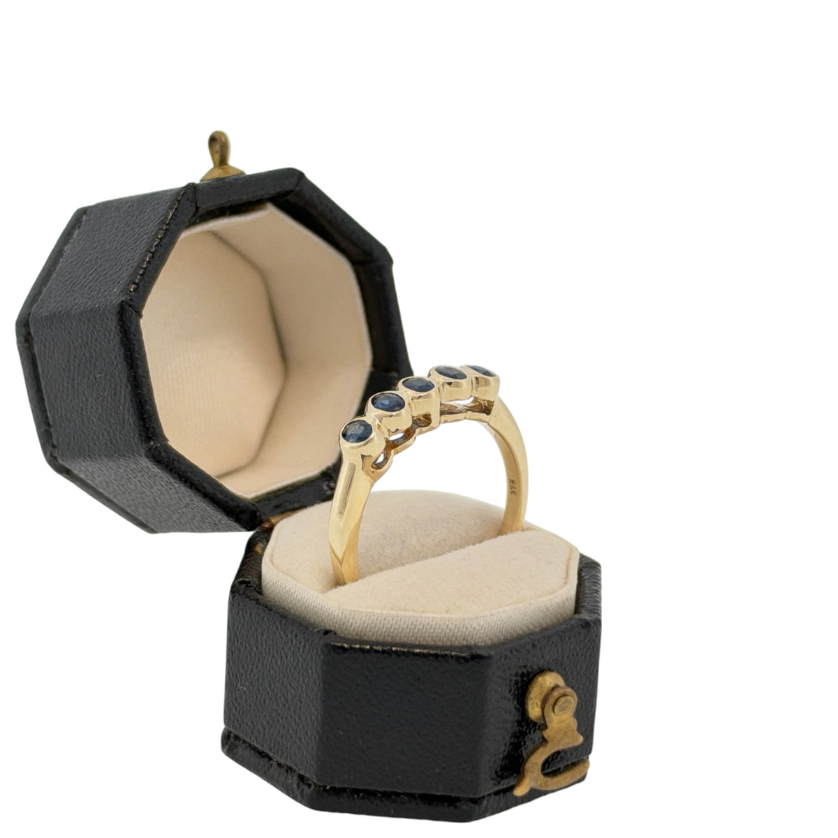 Pre-Loved 9ct Gold Sapphire Five Stone Band Ring