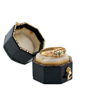 Pre-Loved Edwardian 18ct Gold Diamond & Emerald Five-Stone Boat Ring