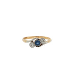 Pre-Loved Antique 18ct Gold Diamond & Sapphire Ring