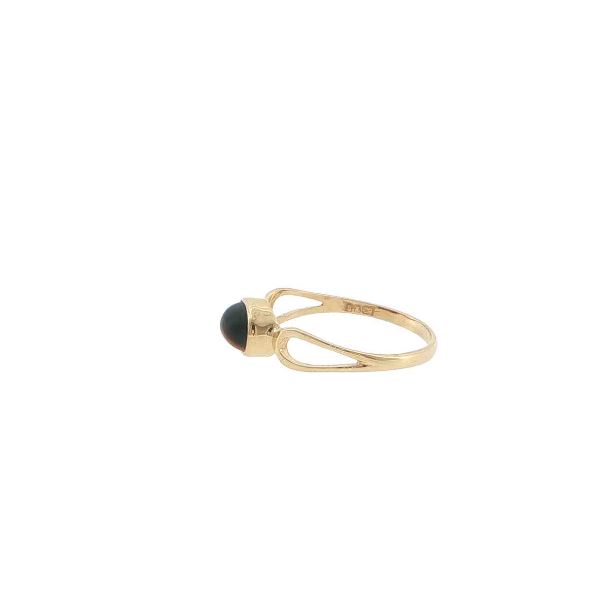 Vintage 9ct Gold Tigers Eye Ring – Sheffield 1980