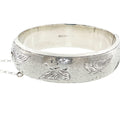 Vintage Sterling Silver Engraved Bangle – Birmingham 1966 – H.S Ltd