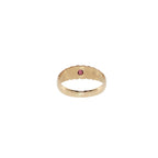 Antique Victorian 18ct Gold Ruby & Seed Pearl Ring